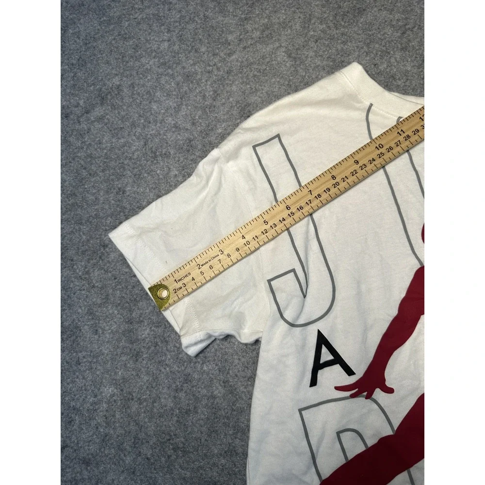Jordan Jumpman Graphic Crop Top Boys Medium White Red Cotton‎ Sportswear